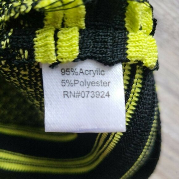 Ming Wang Zip Front Cardigan Jacket Black Green Trim Knit 3/4 Sleeve Petite M - Picture 6 of 12